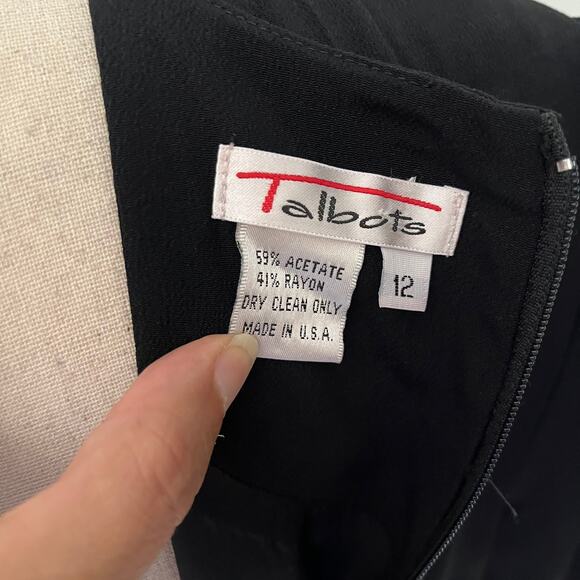 Vintage 80s Talbots Belted Dress Size 12 Preppy Minimalist Quiet Luxury USA - Picture 10 of 13